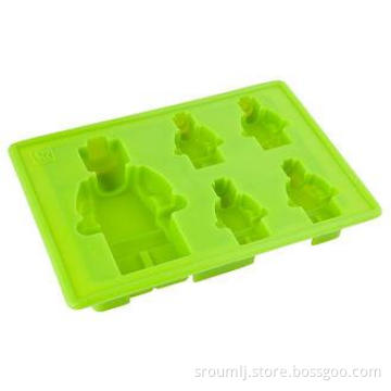 Lego Minifigure Candy  Molds Silicone Ice Cube Trays Robot